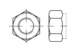 Гайка шестигранная    DIN 6924