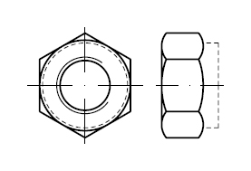 Гайка шестигранная    DIN 6925