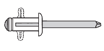 Заклёпка лепестковая    Для пластика (BULBEX) стандартный буртик